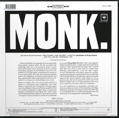 Виниловая пластинка Thelonious Monk - Monk (Silver/Black Vinyl LP)