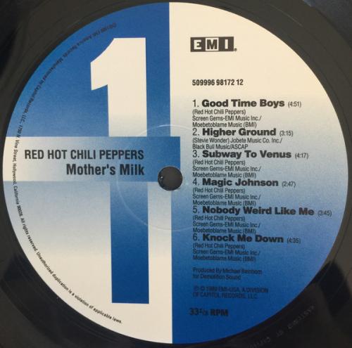 Виниловая пластинка Red Hot Chili Peppers, Mother's Milk