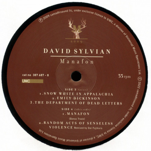 Виниловая пластинка David Sylvian - Manafon (Black Vinyl 2LP)