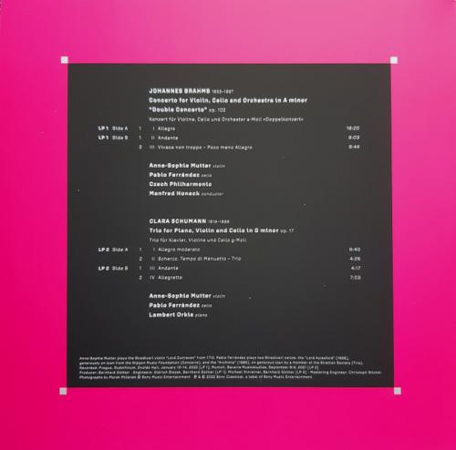 Виниловая пластинка Mutter, Anne-Sophie; Ferrandez, Pablo - Brahms: Double Concerto; Schumann: Piano Trio (180 Gram Black Vinyl 2LP)