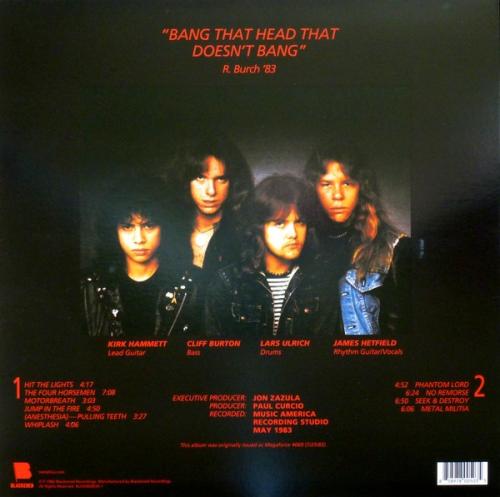 Виниловая пластинка Metallica - Kill 'Em All (Black Vinyl LP)