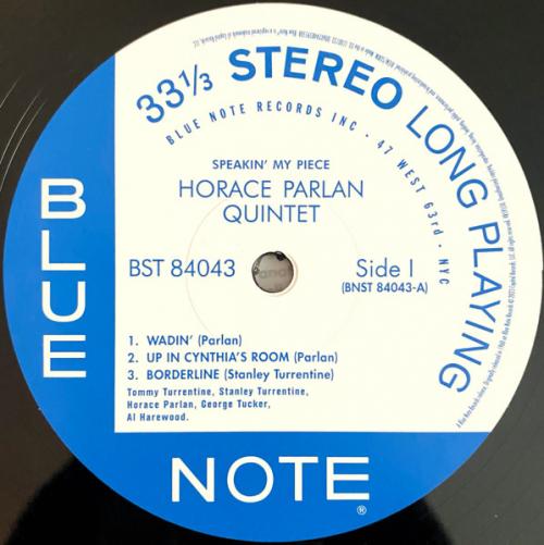 Виниловая пластинка Horace Parlan - Speakin' My Piece (Black Vinyl LP)