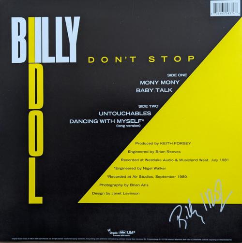 Виниловая пластинка Billy Idol  - Don't Stop (EP) (Black Vinyl LP)