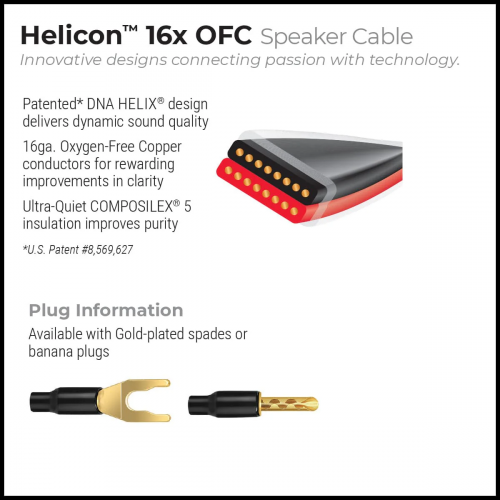 Акустический кабель Wire World Helicon 16x OFC Speaker Cable (Ban-Ban) (HES2.0MB-10) 2.0m