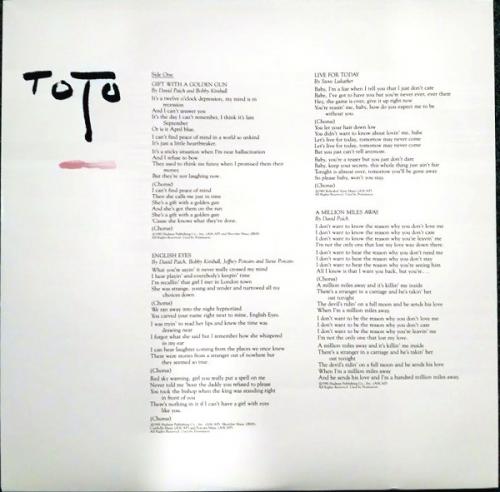 Виниловая пластинка Sony TOTO, TURN BACK (Black Vinyl/Poster)