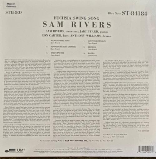 Виниловая пластинка Sam Rivers - Fuchsia Swing Song (Black Vinyl LP)