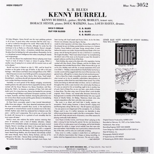 Виниловая пластинка Kenny Burrell - K.B. Blues (Tone Poet) (Black Vinyl LP)