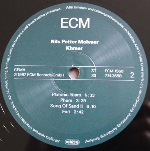Виниловая пластинка Molvaer, Nils Petter, Khmer (First Time On Vinyl)