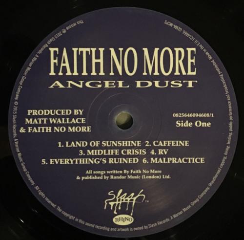 Виниловая пластинка WM Faith No More Angel Dust (180 GRAM)