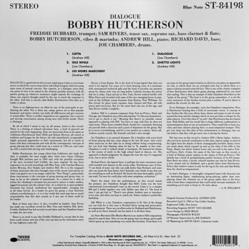 Виниловая пластинка Bobby Hutcherson - Dialogue (Analogue, Tone Poet) (Black Vinyl LP)