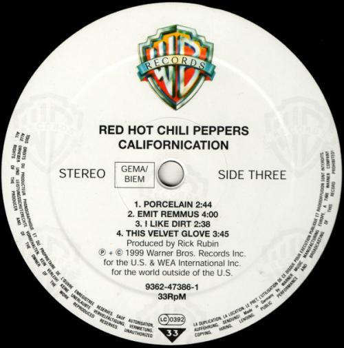 Виниловая пластинка Red Hot Chili Peppers CALIFORNICATION (180 Gram)