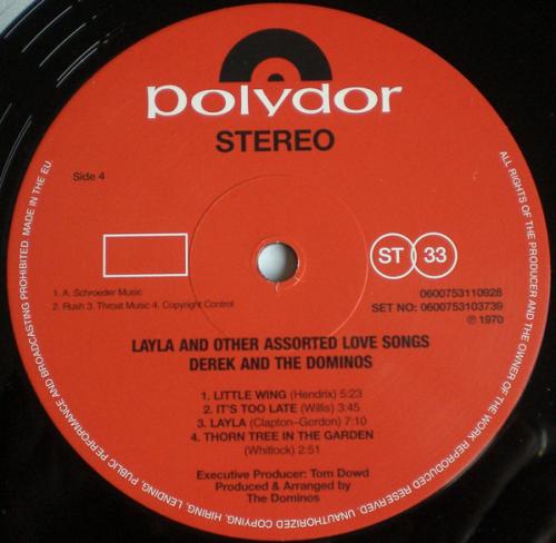 Виниловая пластинка Derek & The Dominos, Layla And Other Assorted Love Songs