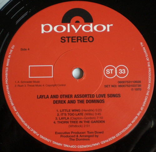 Виниловая пластинка Derek & The Dominos, Layla And Other Assorted Love Songs
