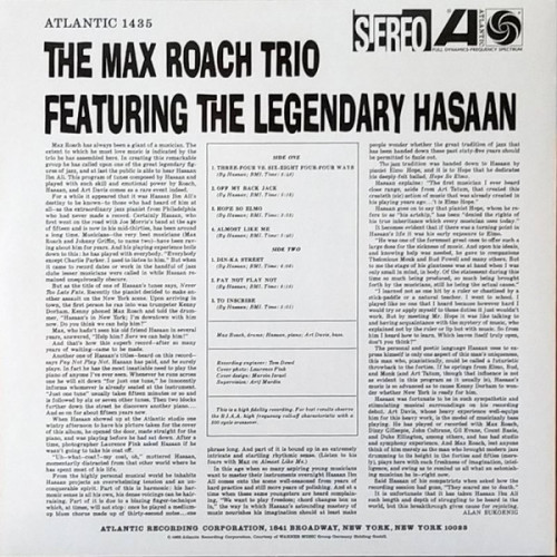 Виниловая пластинка Max Roach - The Legendary Hasaan (Analogue) (Black Vinyl LP)