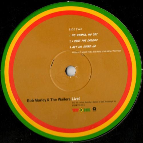 Виниловая пластинка Bob Marley & The Wailers, Live! (2015 LP)