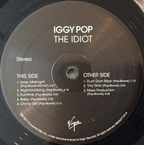 Виниловая пластинка Iggy Pop, The Idiot