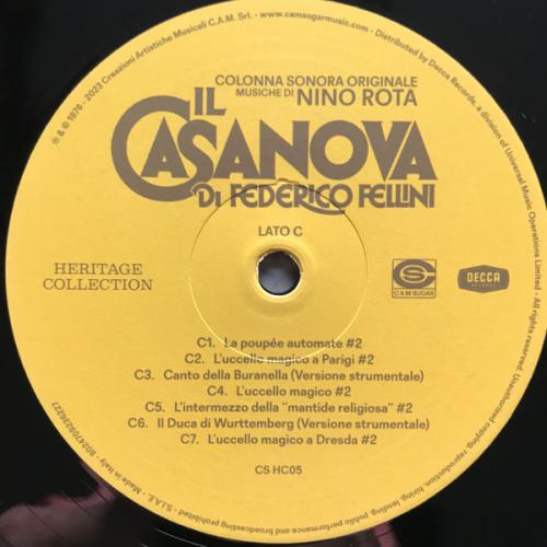 Виниловая пластинка Саундтрек - Il Casanova Di Federico Fellini (Nino Rota) (Black Vinyl 2LP)