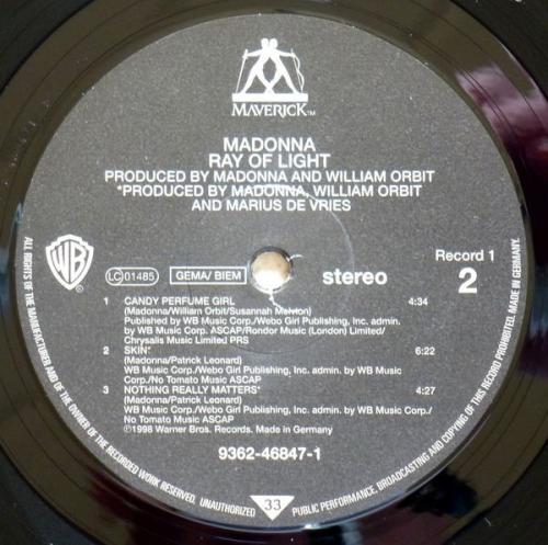 Виниловая пластинка WM Madonna Ray Of Light (180 Gram Black Vinyl)