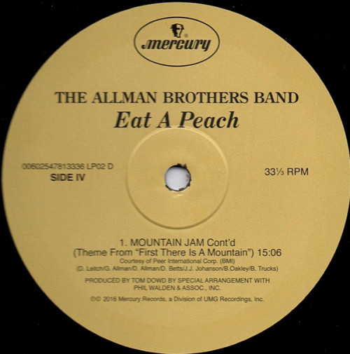 Виниловая пластинка Allman Brothers Band, The, Eat A Peach