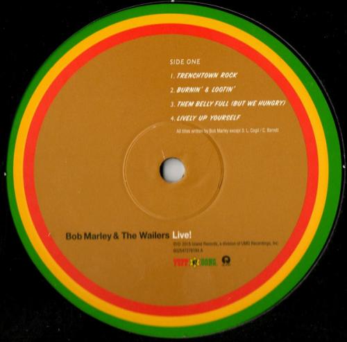 Виниловая пластинка Bob Marley & The Wailers, Live! (2015 LP)