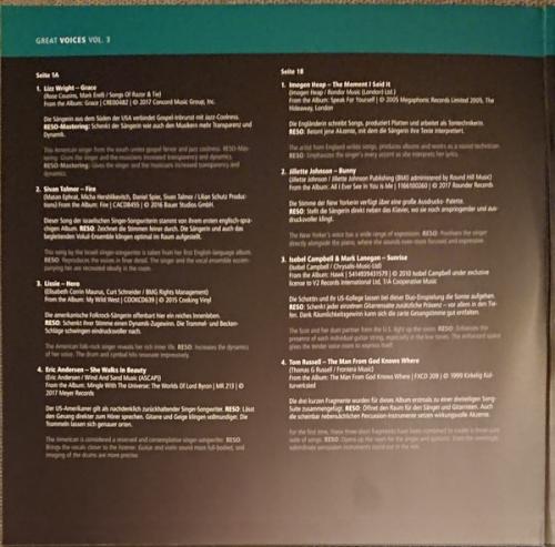 Виниловая пластинка In-Akustik LP Great Voices Vol. IIl #01675081