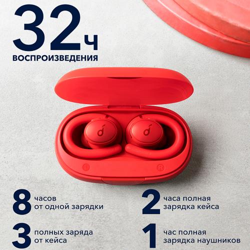 True wireless наушники Soundcore Sport X10 Red