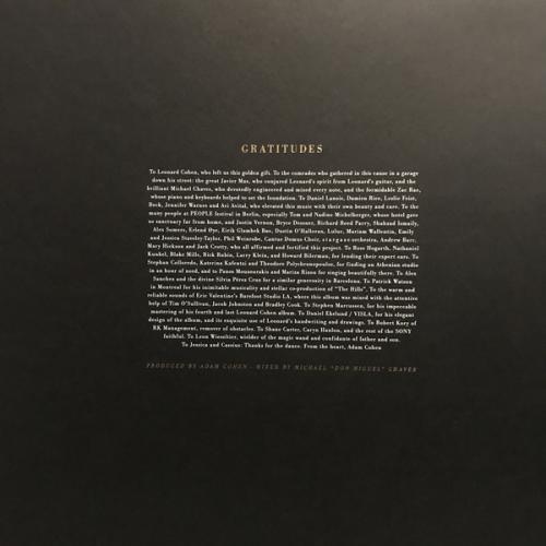 Виниловая пластинка Cohen, Leonard, Thanks For The Dance (180 Gram Black Vinyl/Gatefold/Hotfoil)