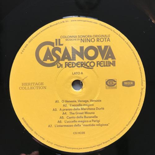 Виниловая пластинка Саундтрек - Il Casanova Di Federico Fellini (Nino Rota) (Black Vinyl 2LP)