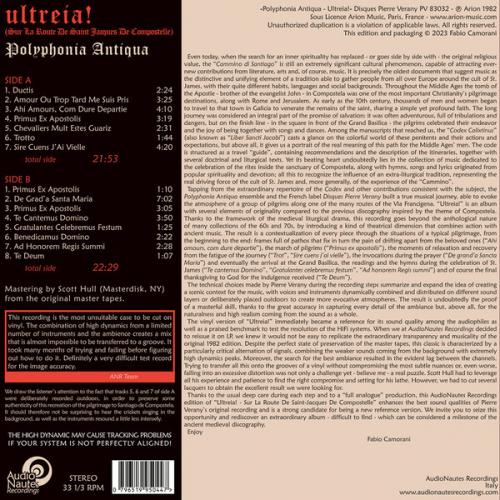 Виниловая пластинка Polyphonia Antiqua - Ultreia! (Sur La Route De Saint Jacques De Compostelle) (Audiophile Edition) (Black Vinyl LP)