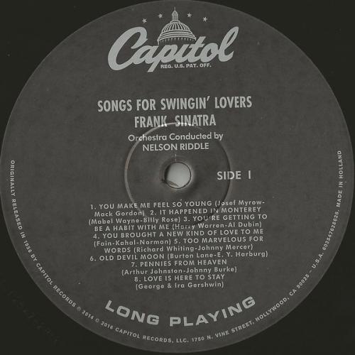 Виниловая пластинка Frank Sinatra, Songs For Swingin' Lovers!
