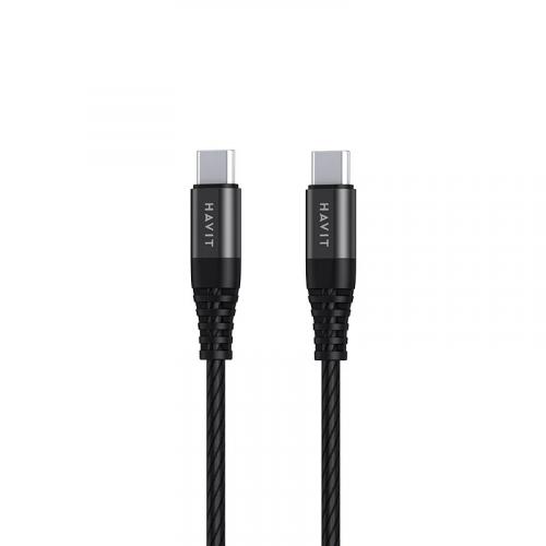 USB кабель HAVIT CB6010 USB-C - USB-C BK 1.2m