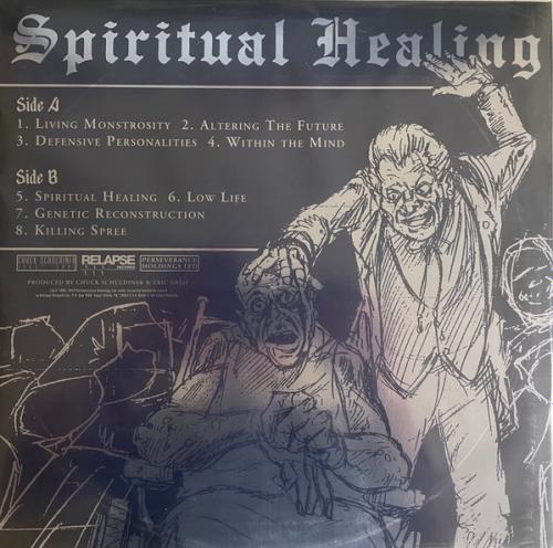 Виниловая пластинка Death - Spiritual Healing (Red, Cyan Blue And Black] With White, Hot Pink And Cyan Blue Splatter Vinyl LP)