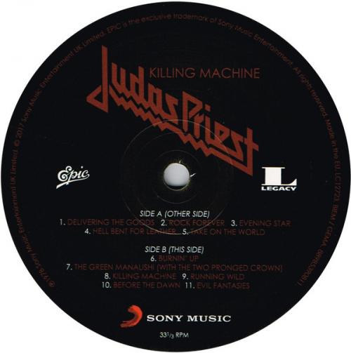 Виниловая пластинка Judas Priest KILLING MACHINE