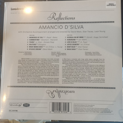 Виниловая пластинка D'Silva, Amancio - Reflections - The Romantic Guitar (RSD2024, Clear Vinyl LP)