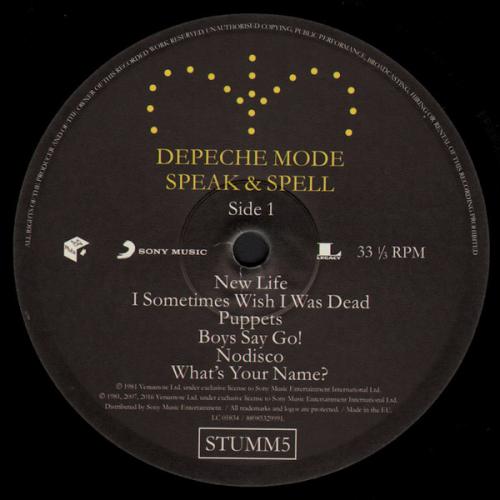 Виниловая пластинка Depeche Mode SPEAK AND SPELL (180 Gram/Gatefold)