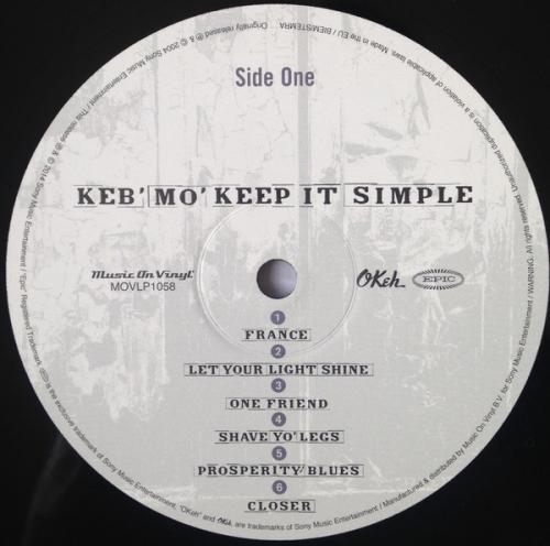 Виниловая пластинка Keb' Mo' — KEEP IT SIMPLE (LP)