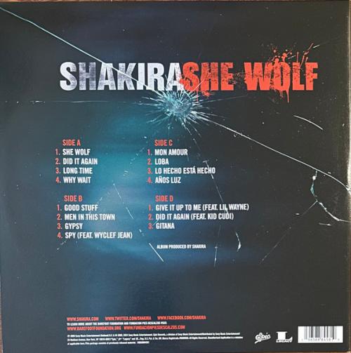 Виниловая пластинка Shakira - She Wolf (Sea Glass Vinyl 2LP)