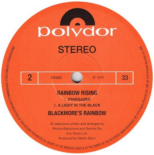 Виниловая пластинка Rainbow, Rising (Back To Black)