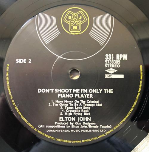 Виниловая пластинка Elton John, Don’t Shoot Me I’m Only The Piano Player (Remastered 2017)
