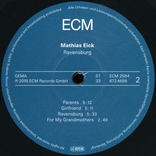 Виниловая пластинка Mathias Eick, Ravensburg (LP/180g)