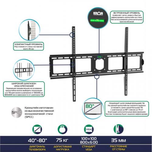 Кронштейн для телевизора Onron UF4 black