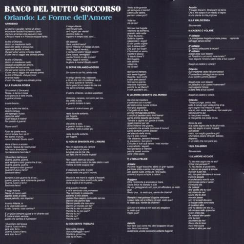 Виниловая пластинка Banco Del Mutuo Soccorso - Orlando: Le Forme Dell' Amore (Black Vinyl 3LP)