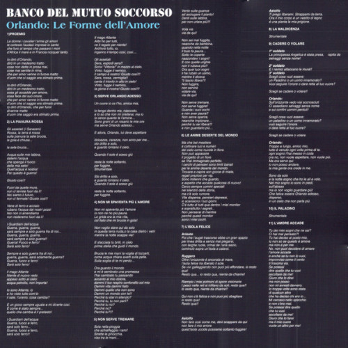 Виниловая пластинка Banco Del Mutuo Soccorso - Orlando: Le Forme Dell' Amore (Black Vinyl 3LP)