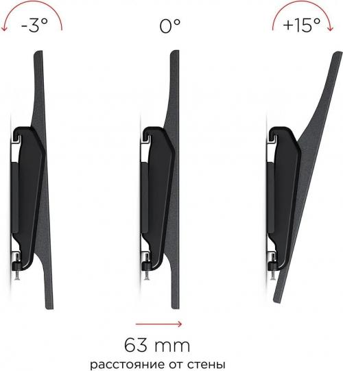 Кронштейн для телевизора Holder LCDS-5071 темный металлик