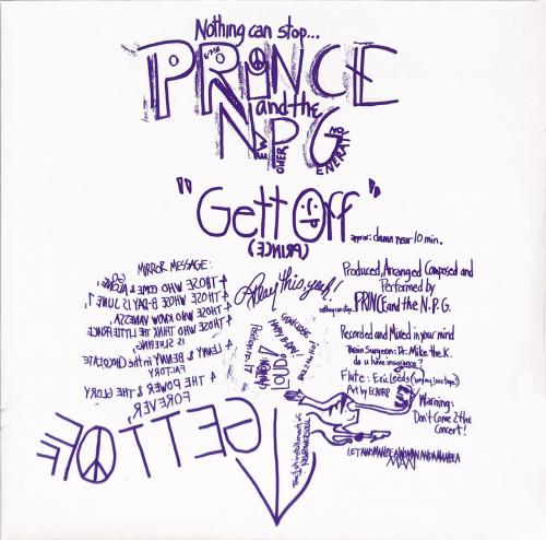 Виниловая пластинка Prince - Gett Off (V12) (Black Vinyl LP)