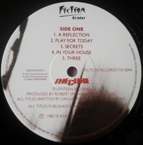 Виниловая пластинка The Cure, Seventeen Seconds (2016 Reissue / Black Vinyl)