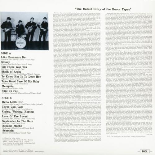 Виниловая пластинка The Beatles – The Decca Tapes (Lagoon Vinyl LP)