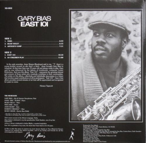 Виниловая пластинка Gary Bias - East 101 (Analogue) (Black Vinyl LP)