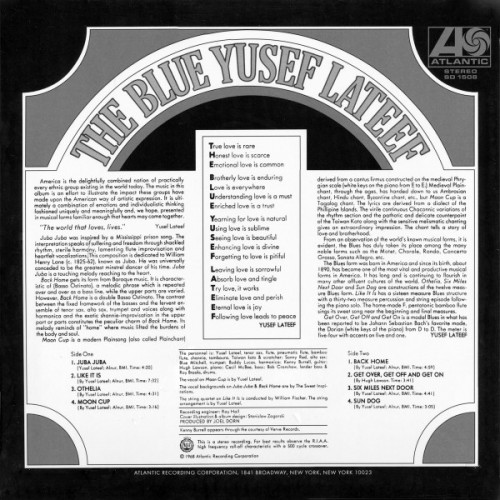 Виниловая пластинка Yusef Lateef - The Blue Yusef Lateef (Analogue) (Black Vinyl LP)