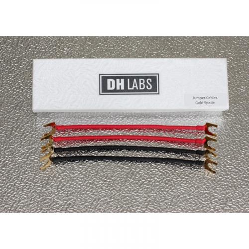 Перемычки DH Labs Sonic Jumpers speaker jumpers, gold spade (2 пары) 0,17m